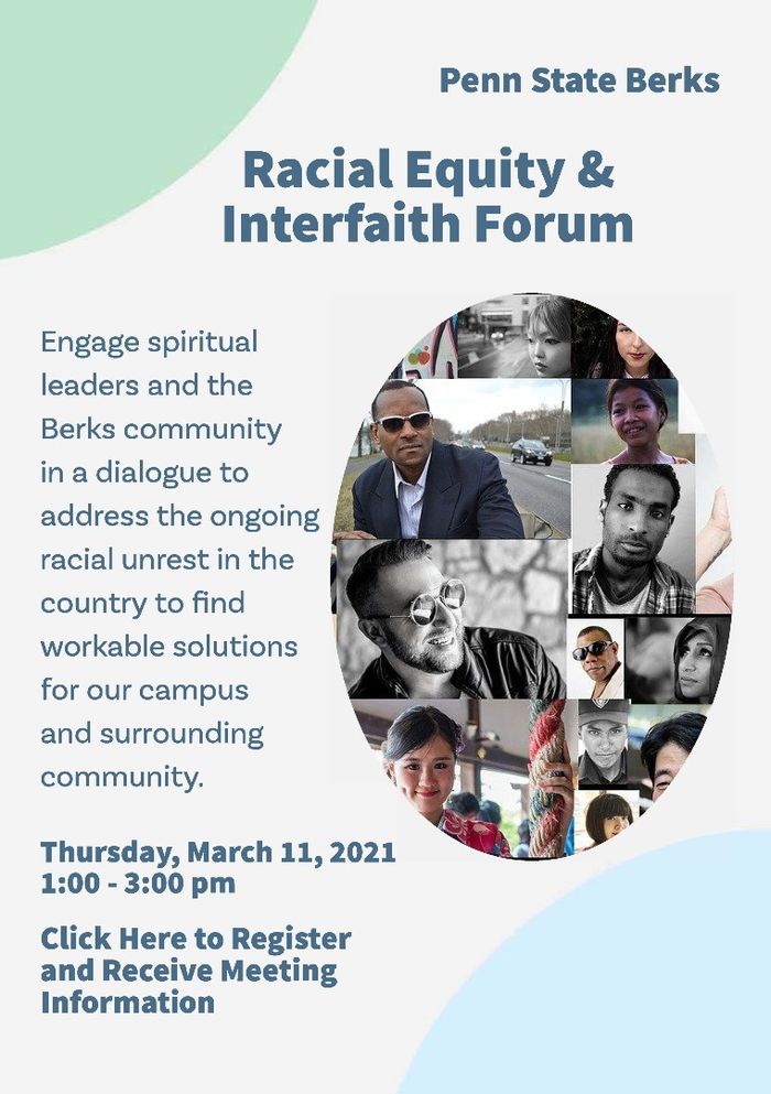 Racial Equity & Interfaith Forum flyer