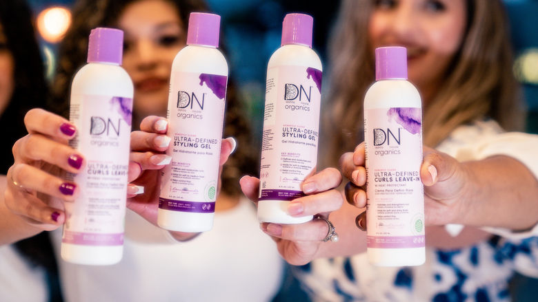 a close up shot of DN Organics products