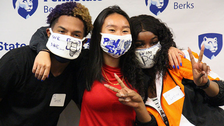 Mask Up or Pack Up event at Penn State Berks.