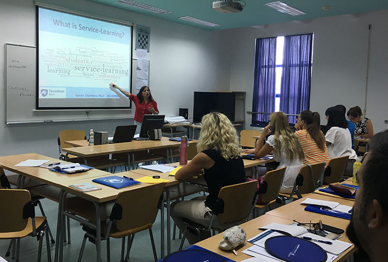 Donna Chambers during her presentation at the University of Split.