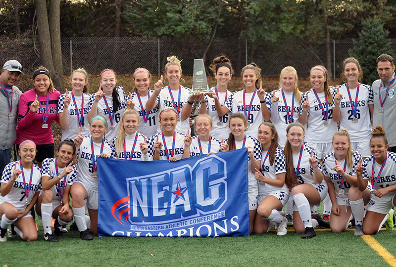 Berks Women's Soccer team NEAC Champs 2019