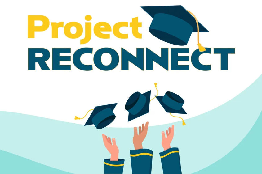 Graphic with text reading "Project RECONNECT"