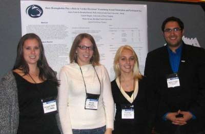 Four Penn State Berks students at the American Criminology Society Conference