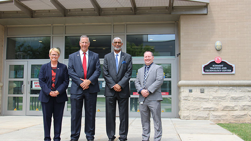  Pictured left to right are RACC President Susan Looney, BCTC Executive Director James Kraft, Penn State Berks Chancellor George Grant, Jr. and RMCTC Executive Director Eric Kahler.