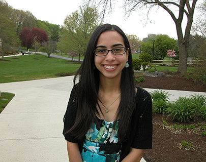 Adriana on campus