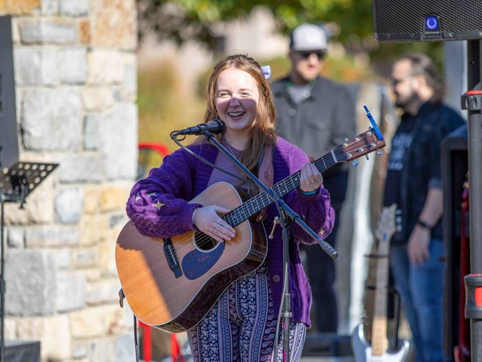 Madeline Marous played Taylor's hits and her original songs