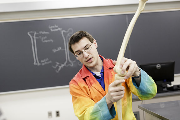 professor in lab
