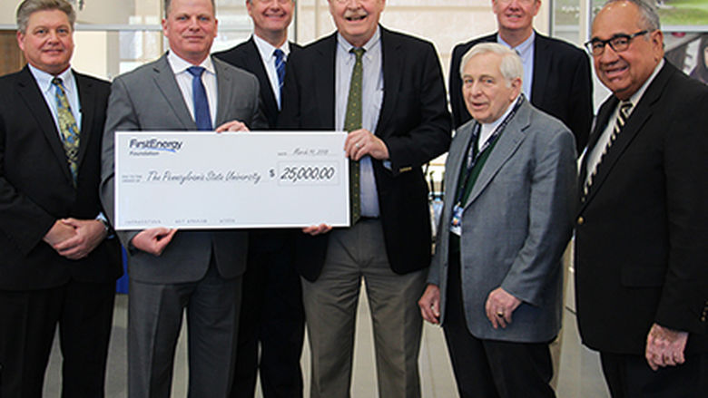FirstEnergy Foundation presents a check to Penn State Berks