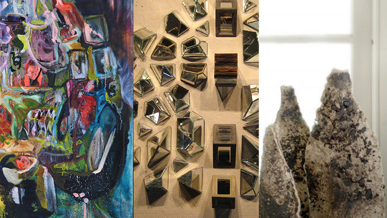 Art works by Erika Stearly, Mike Miller and Delores Kershner