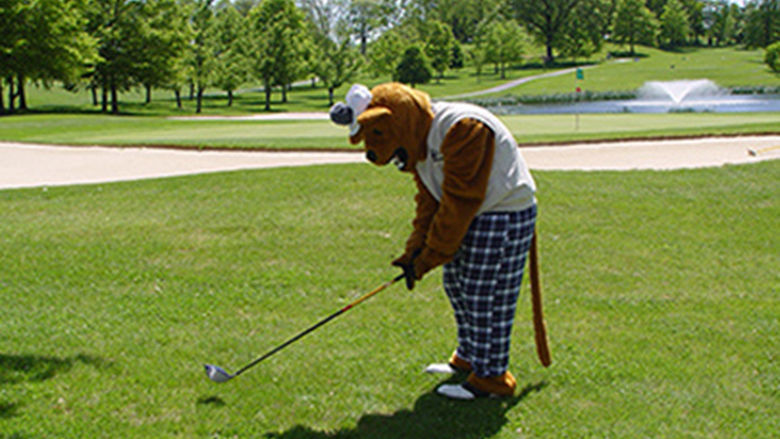 nitany lion playing golf