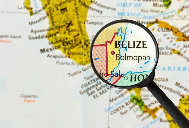 Map of Belize 