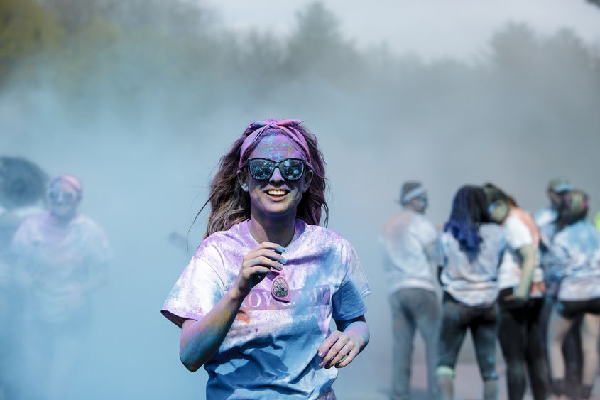 student at color run