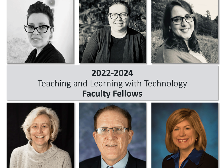 Penn State’s 2022-24 TLT Faculty Fellows (clockwise from top left) are Anna Divinsky, Cookie Redding, Zena Tredinnick-Kirby, Jeanne Marie Rose, Gregory R. Pierce and Jacqueline Bortiatynski.  
