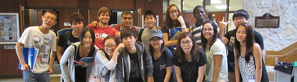 International students in a group