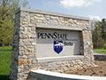 Penn State Berks stone entry sign