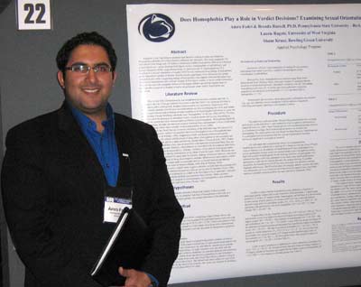 Amro Fadel with his research poster