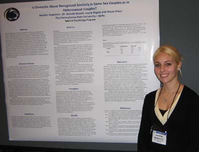 Heather Stapleton with her research poster