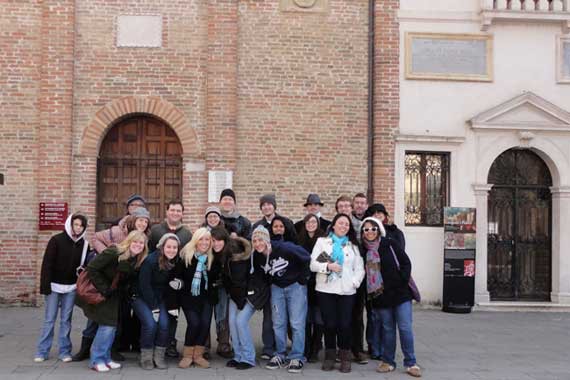 Honors student group in Venice Italy