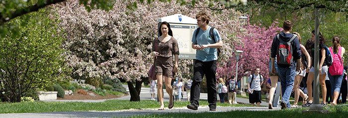 Students walking to class 