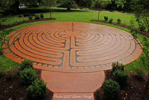 Photo of an 11-circuit, Chartres replica labyrinth